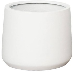Ghiveci de flori Patt, alb mat, dimensiuni multiple - PotteryPots Mărime: Ø42 x 35 cm
