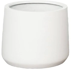 Ghiveci de flori Patt, alb mat, dimensiuni multiple - PotteryPots Mărime: Ø42 x 35 cm