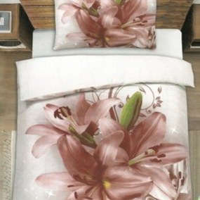 Lenjerie de pat din bumbac 3D LILYVIA, gri Dimensiune lenjerie de pat: 70 x 90 cm | 140 x 200 cm