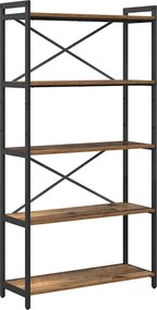 vidaXL Raft pentru cărți Lemn vechi 80 x 30 x 155 cm Lemn compozit