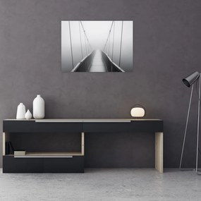 Tablou pe sticlă - Pod spre necunoscut (70x50 cm)