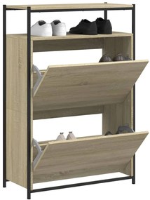 vidaXL Pantofar, stejar sonoma, 75x34x112 cm, lemn compozit