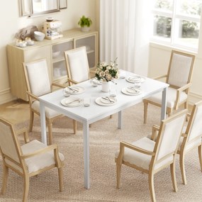 HOMCOM Masă de Sufragerie Extensibilă 80-120 cm pentru 4-6 Persoane, Masă Economisitoare de Spațiu cu Extensie Glisantă, Natural | Aosom Romania