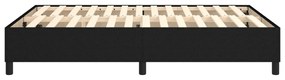 Cadru de pat box spring, negru, 140x200 cm, textil Negru, 35 cm, 140 x 200 cm