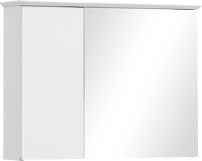 HOMCOM Dulap cu Oglindă și Rafturi Reglabile pe 3 Nivele, Oglindă de Perete din Sticlă și Lemn, 65x15x49 cm, Alb | Aosom Romania