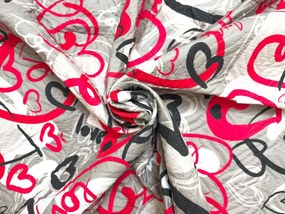 Cuvertura pentru pat STREET LOVE, gri Dimensiune: 170 x 210 cm