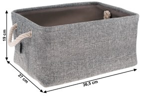 TEMPO-KONDELA NAXE, coşuri din stofă, set 2 buc., gri