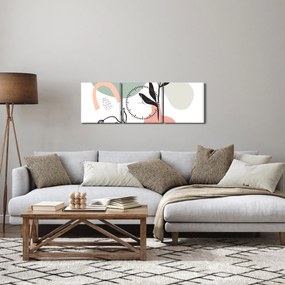 Tablou - Flori într-o vază N⁰3 (cu ceas) (90x30 cm)