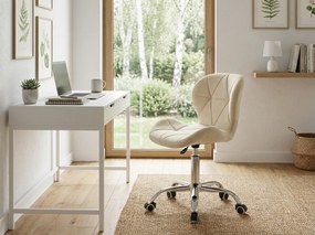 Scaun office AVOLA VELVET, crem deschis