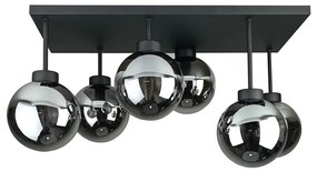 Lustră aplicată DEA 6xE14/60W/230V negru/negru fumuriu