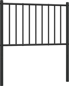 vidaXL Tăblie de pat de schimb metalică, negru, 75 cm