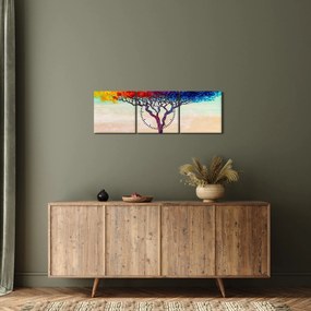 Tablou cu pom pictat (cu ceas) (90x30 cm)