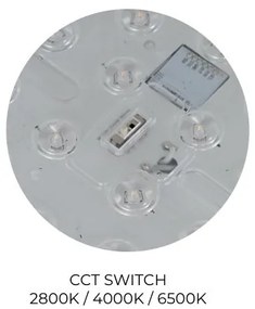 Plafoniera LED CCT, Protectie IP44 PANDINO 30cm negru