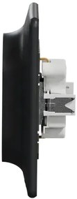 Priza dubla cu impamantare, 16A, IP20, Antracit, Schneider Sedna Design