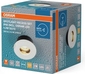 Osram - Spot LED încastrat pentru baie 1xGU10/4,3W/230V 2700K IP65 alb