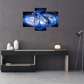 Tabloul abstract albastru (90x60 cm)
