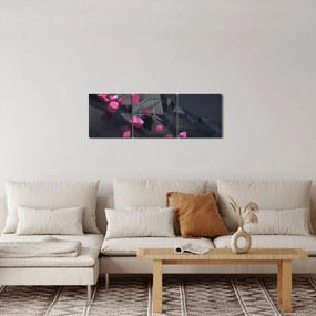Tablou 3D abstracție (cu ceas) (90x30 cm)