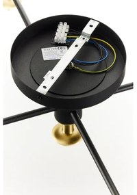 Lustră aplicată Jupiter 2035 FIGARO 5xG9/10W/230V negru/auriu/bej/transparent