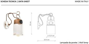Aplica de perete design retro realizat manual din ceramica INDUSTRIAL