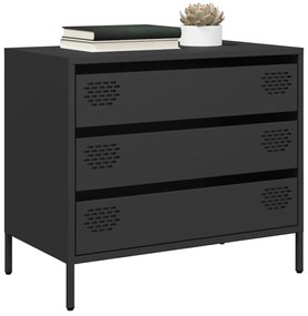 vidaXL Dulap, negru, 68x39x58,5 cm, oțel laminat la rece