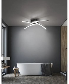 Plafoniera LED pentru baie design modern IP44 Jules crom 24W