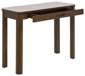 Masă consolă bej-maro închis cu blat ceramic 40x100 cm Southampton – Actona