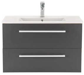 Dulap inferior Vario Clam 80 cu lavoar stejar-antracit