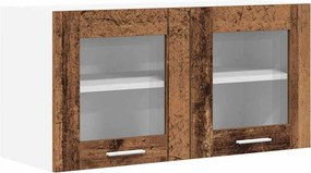 vidaXL Dulap suspendat Lemn vechi și Alb 80 x 31 x 40 cm Lemn compozit