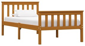283239 vidaXL Cadru de pat, maro miere, 100 x 200 cm, lemn masiv de pin