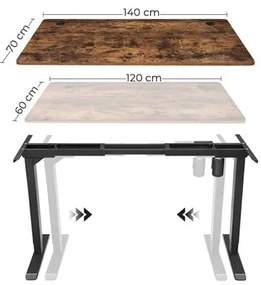 Cadru Metalic Pentru Masa De Birou, Negru, 147 Cm