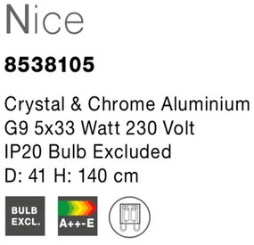Lustra eleganta design modern cu 5 pendule Nice NVL-8538105