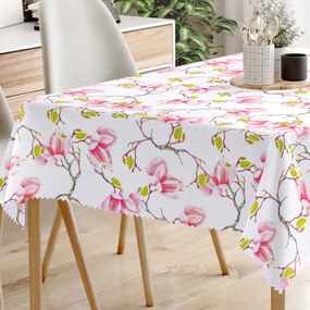 Goldea față de masă teflonată - magnolii roz 120 x 120 cm