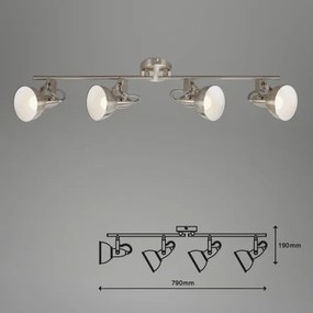 Briloner 2049-042 - Corp de iluminat cu spoturi 4xE14/40W/230V, argintiu