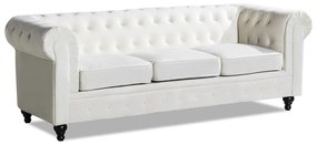 Canapea Ivory Velvet 3 locuri 215cm x 90 cm x 78 cm
