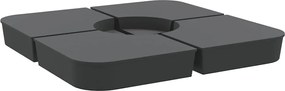 vidaXL Set bază de umbrelă soare 4 piese pentru suport cruce 100 kg PP