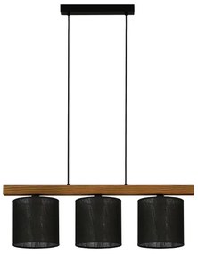 Lustră pe cablu Brilagi FOREST 3xE27/15W/230V pin/negru