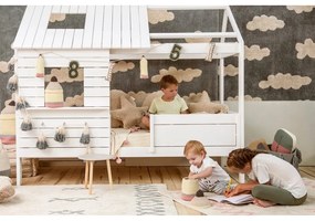 Covor albastru/crem lavabil/țesut manual din bumbac 120x160 cm Atlas Natural – Lorena Canals