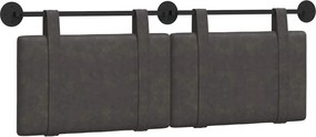 vidaXL Cap de pat suspendat Pe perete Negru 130 x 55 x 5 cm PU antic