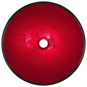 Chiuveta din sticla securizata, rosu, 42x14 cm Rosu, 42 x 14 cm