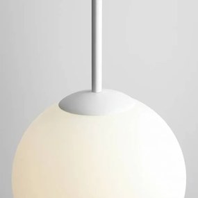 Pendul modern alb cu glob de sticla Bosso d30