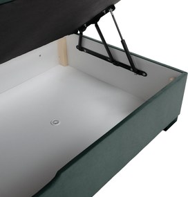 Pat boxspring, 200x200, verde, APRIL