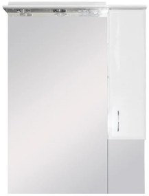 Dulap suspendat pentru baie Bianca Plus 75, alb lucios, deschidere pe dreapta