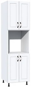 Soldat 60 cu 4 usi cu spatiu cuptor Zebra MDF alb drept