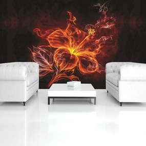 Fototapet - Floare- foc și fum (152,5x104 cm)