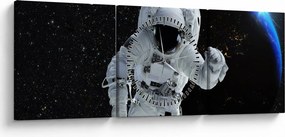 Tablou - Astronaut în Cosmos (cu ceas) (90x30 cm)