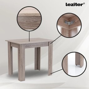 Set de masă Leon 4+1 stejar York gri