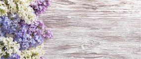 Tablou - Liliac pe lemn (120x50 cm)