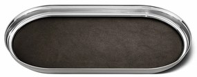 Tavă Manhattan, 35 cm, inox/piele - Georg Jensen