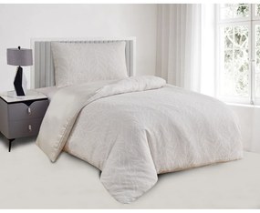 Lenjerie de pat bej din jacquard pentru pat de o persoană 140x200 cm Florida – My House