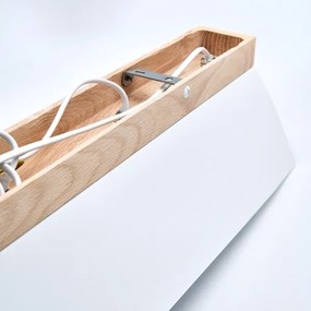 Plafonieră ESME 5xE27/15W/230V alb/stejar